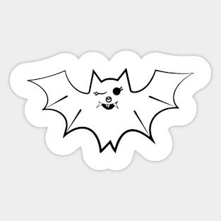 BAT (black contour) Sticker